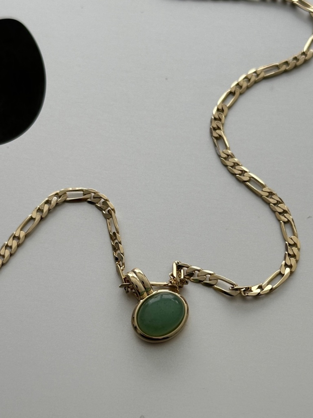 NWOT - Ana Luisa Gold Chain Necklace with Green Pendant - Picture 3 of 6